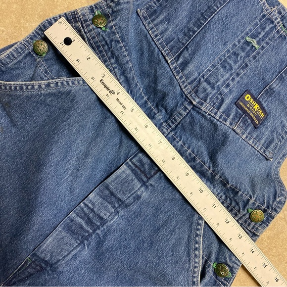 Oshkosh VTG Overalls 28X34 Measure Blue Denim Good Condition Workwear - Picture 4 of 7